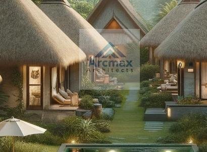 Jungle Resort design and planning with jungle cottage sample plan 1